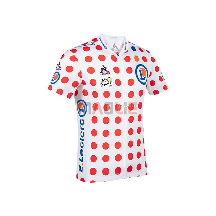 Maglia Tour de France Manica Corta 2021 Rosso Bianco